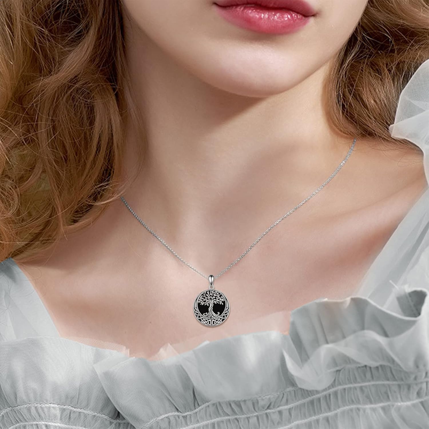 ONEFINITY Tree of Life Necklace 925 Sterling Silver Abalone Shell Celtic Knot Pendant Necklace for Women Jewelry - Image 2