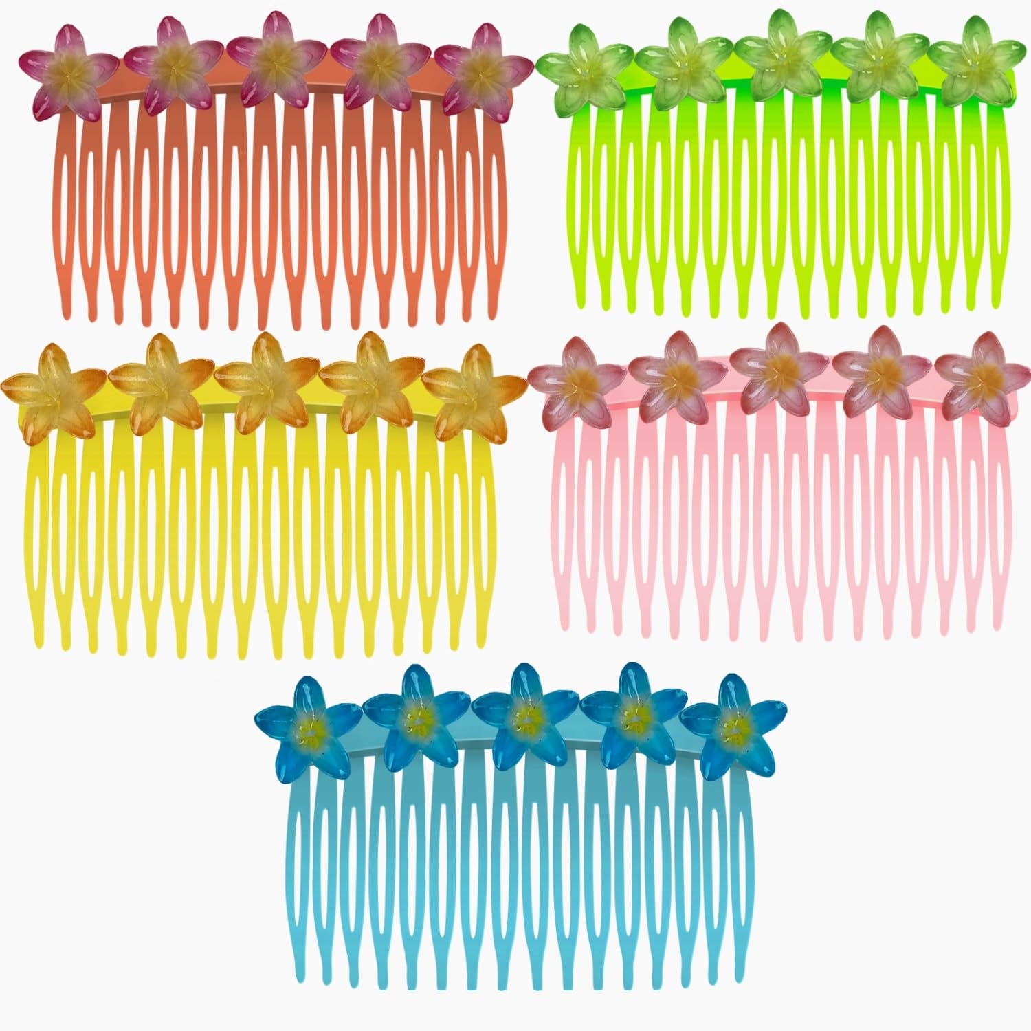 Side Hair Comb for French Twist Bangs Hair Pin Clips Hair Accessories Decorative Comb for Women Kids Girls 5pcs