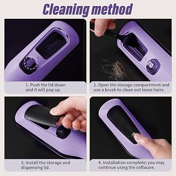 Split end Remover, Portable Mini Hair Repair Tool with Negative Ion Caring for Split Ends, Broken, Dry, Brittl, Damaged Hair Trimmer with LED Display (Purple)
