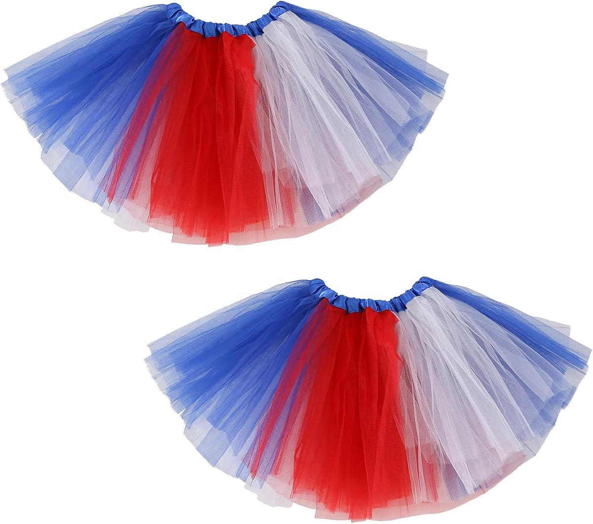 4th of July Star Tutu for Girls Red White Blue Star Dress, Independence Day American Flag Tutu Skirt Outfit USA Party Decor