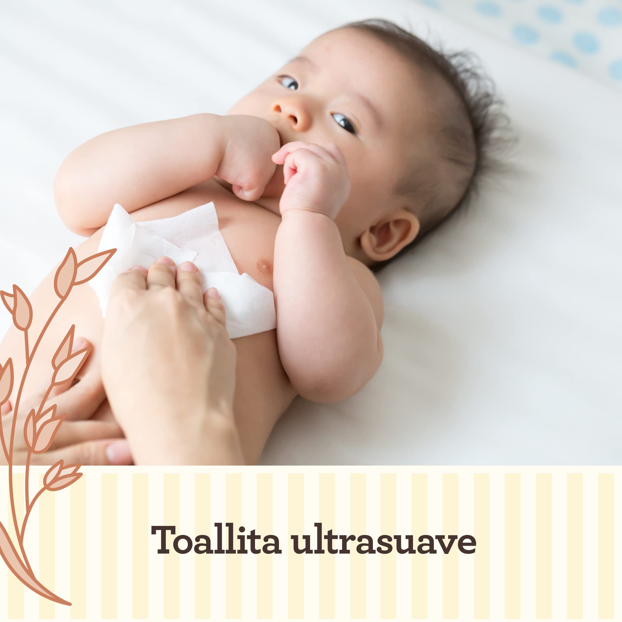 Aveeno Baby Daily Care Wipes (12 x 72 unidades), Toallitas húmedas suaves para bebés y niños, toallitas bebé con extracto de avena y aloe vera, sin perfume, sulfatos ni alcohol