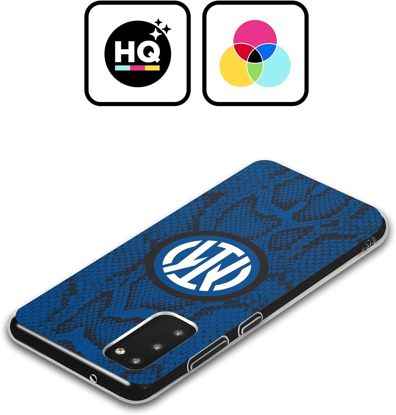 Head Case Designs Officially Licensed Inter Milan Snake Patterns Gel Case [Military Grade Protection] Compatible with Samsung Galaxy S22 5G and Compatible with MagSafe
