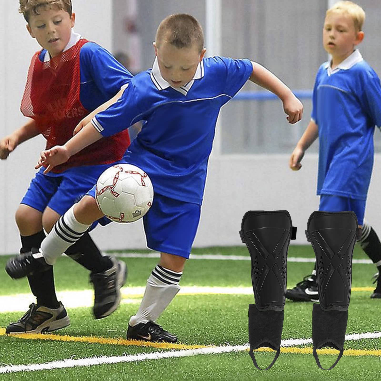 Shin Guards For Kids Kids Adjustable Soccer Shin Guards Collision Avoidance Sports Footall Equipment Calf Protective Gear Girls Boys Lightweight Shin Pads Brace Supports Kids Soccer Shin Guards