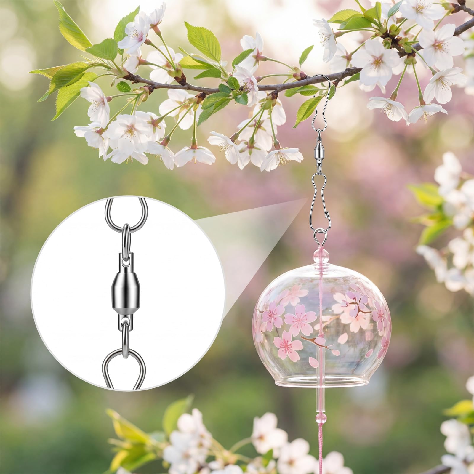 10 Stück Drehbare Haken mit Doppelclip Windspinner Drehhaken Drehbare Doppelhaken Clips Drehhaken zum Aufhängen Windsack Vogelhäuschen Blumentöpfe Drehbarer Aufhänger Dual Clip für Windspiele