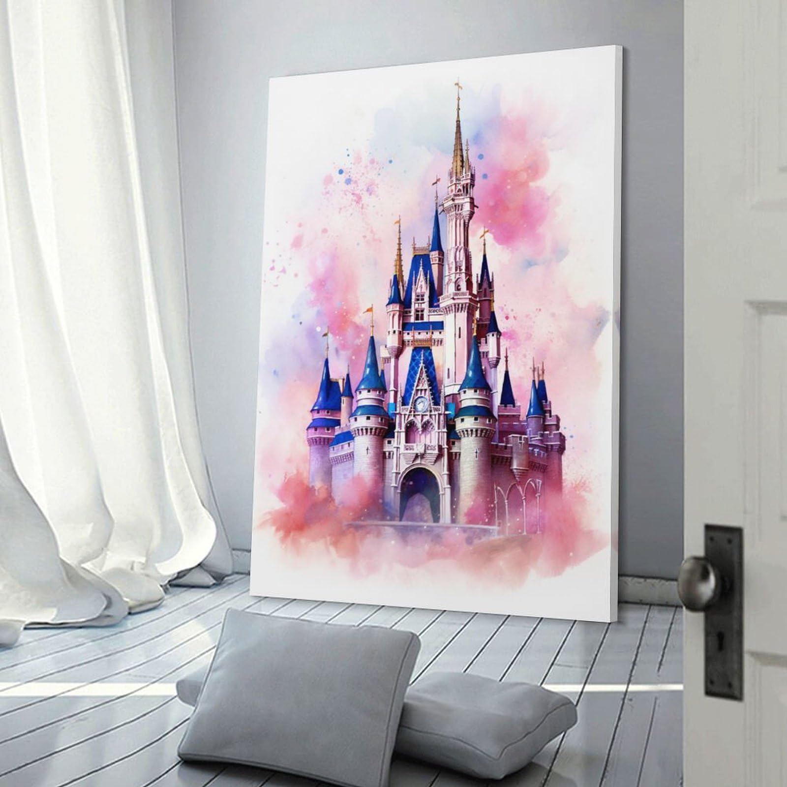 Autocollant Mural Le Magicien D'Oz - Tissu, Ville émeraude, Château, Décoration