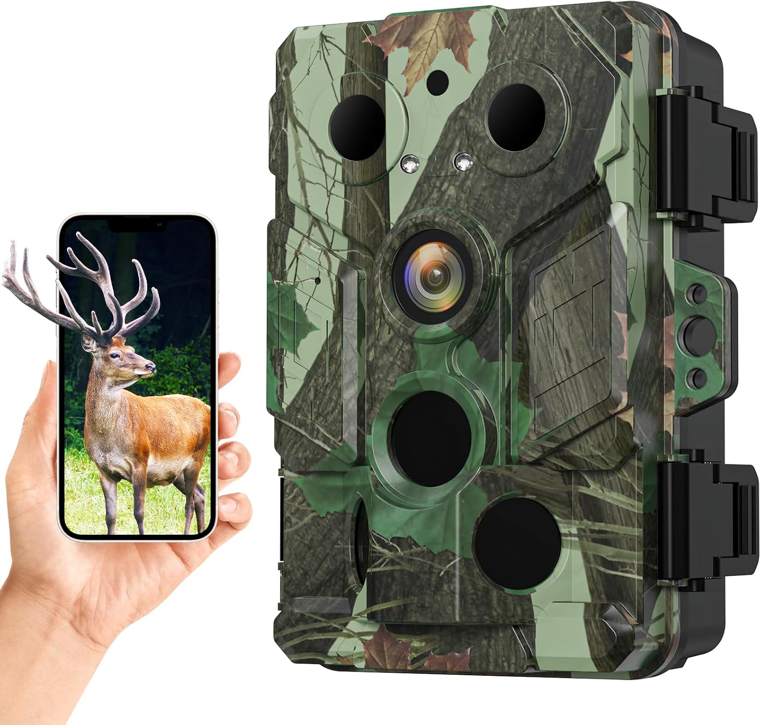 Path Digital camera WiFi 1080P 32MP, Recreation Digital camera with Evening Imaginative and prescient, 0.05s Set off Movement Activated, IP66 Waterproof 120°Broad-Angle 42pcs No Glow Infrared LEDs for Wildlife Monitoring