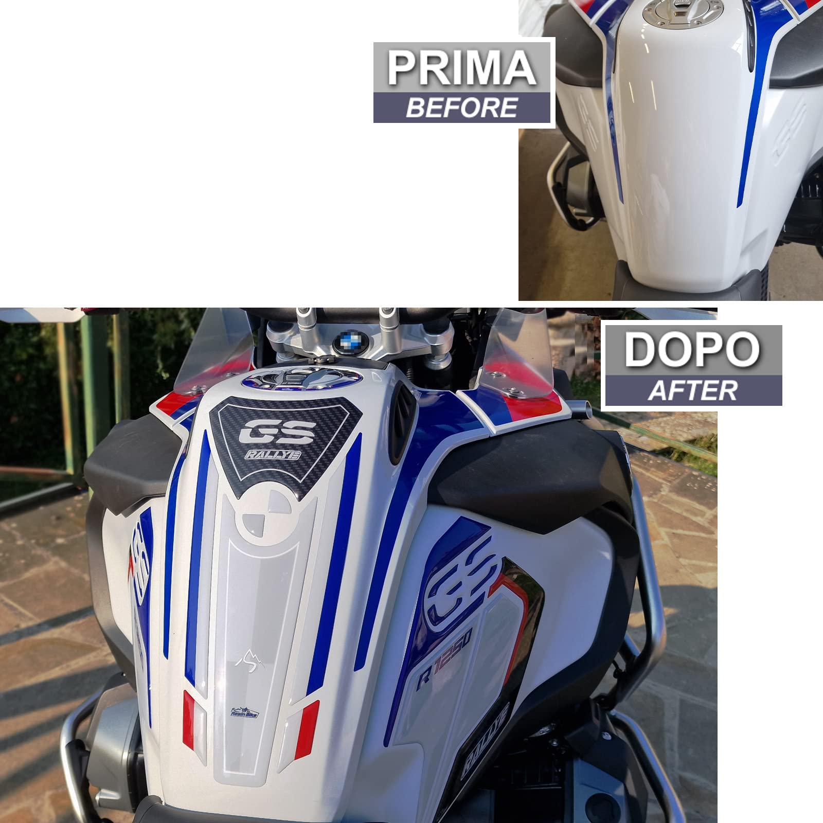 Resin Bike Adesivo 3D Protezione Tappo Keyless Compatibile con BMW R 1250 GS 2019 HP - Multicolore | Acquisti Online su