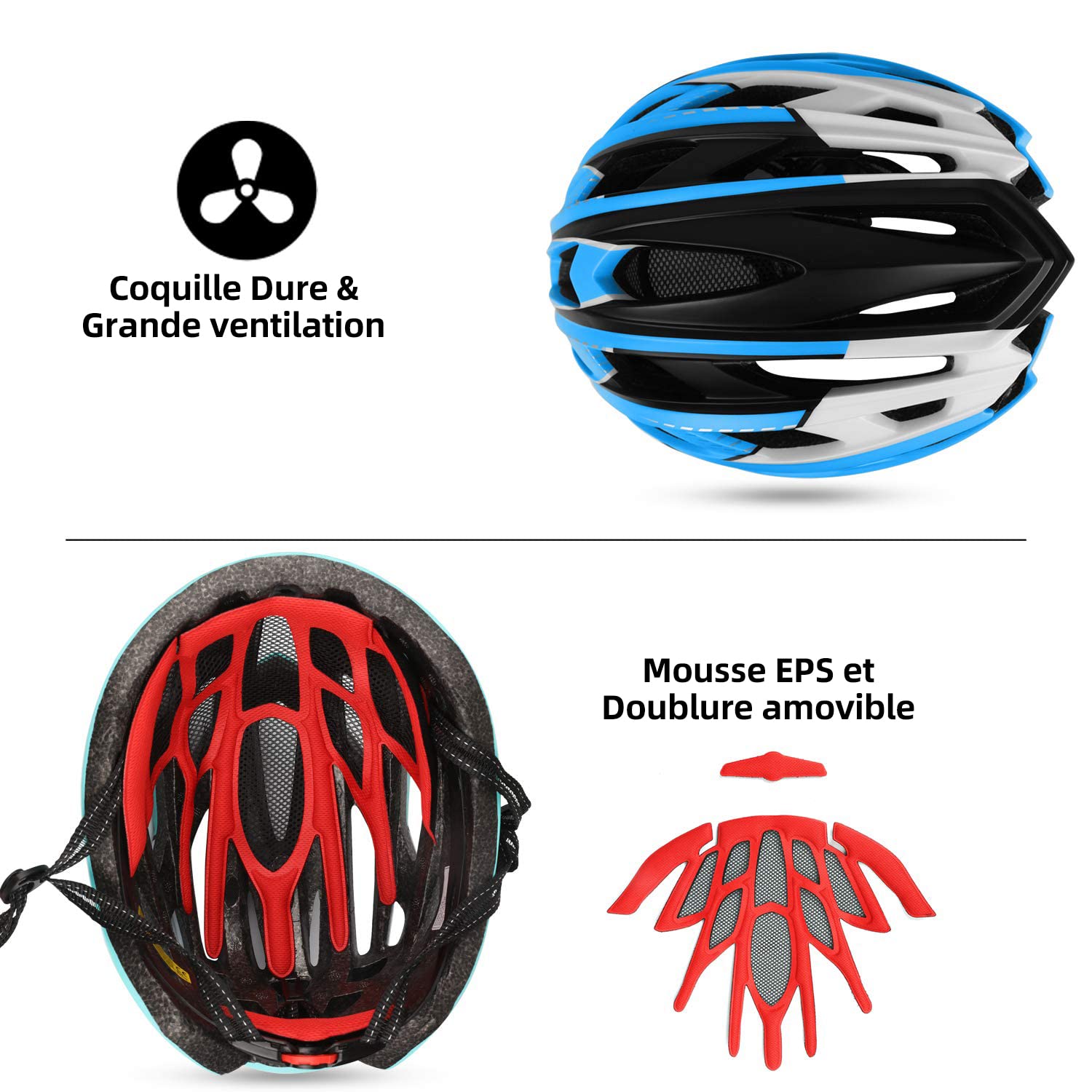 Shinmax Casque de Vélo LED Magnétique Sécurité Écran Amovible Visière Ski Snowboard NR-096