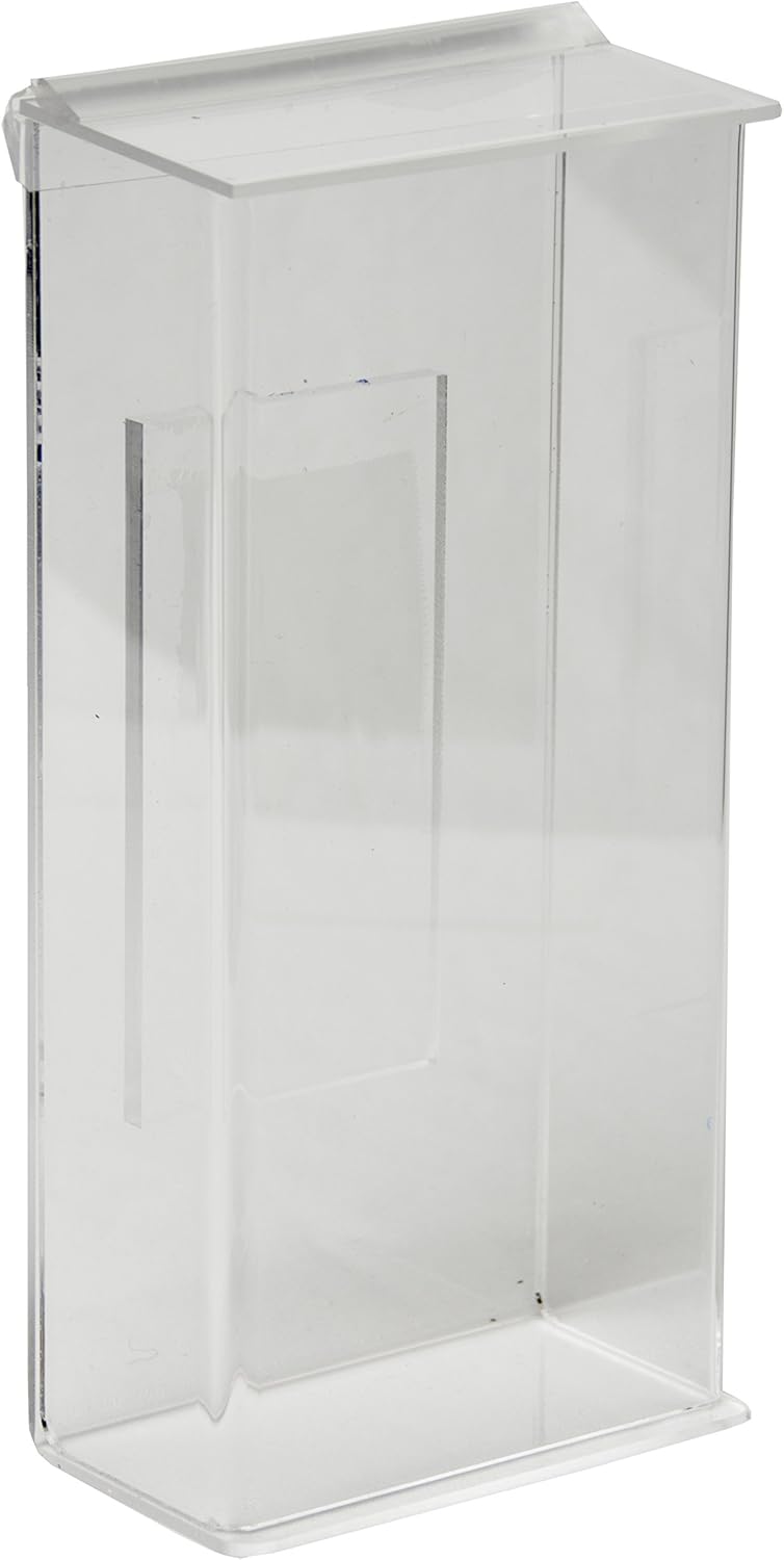 Acrylic Outdoor Trifold Brochure Holder 4x9 with Lid - Vertical Outside Waterproof Wall Mount Document, Pamphlet & Literature Box - Plastic Weather Proof Envelope Holder (Single Pack)