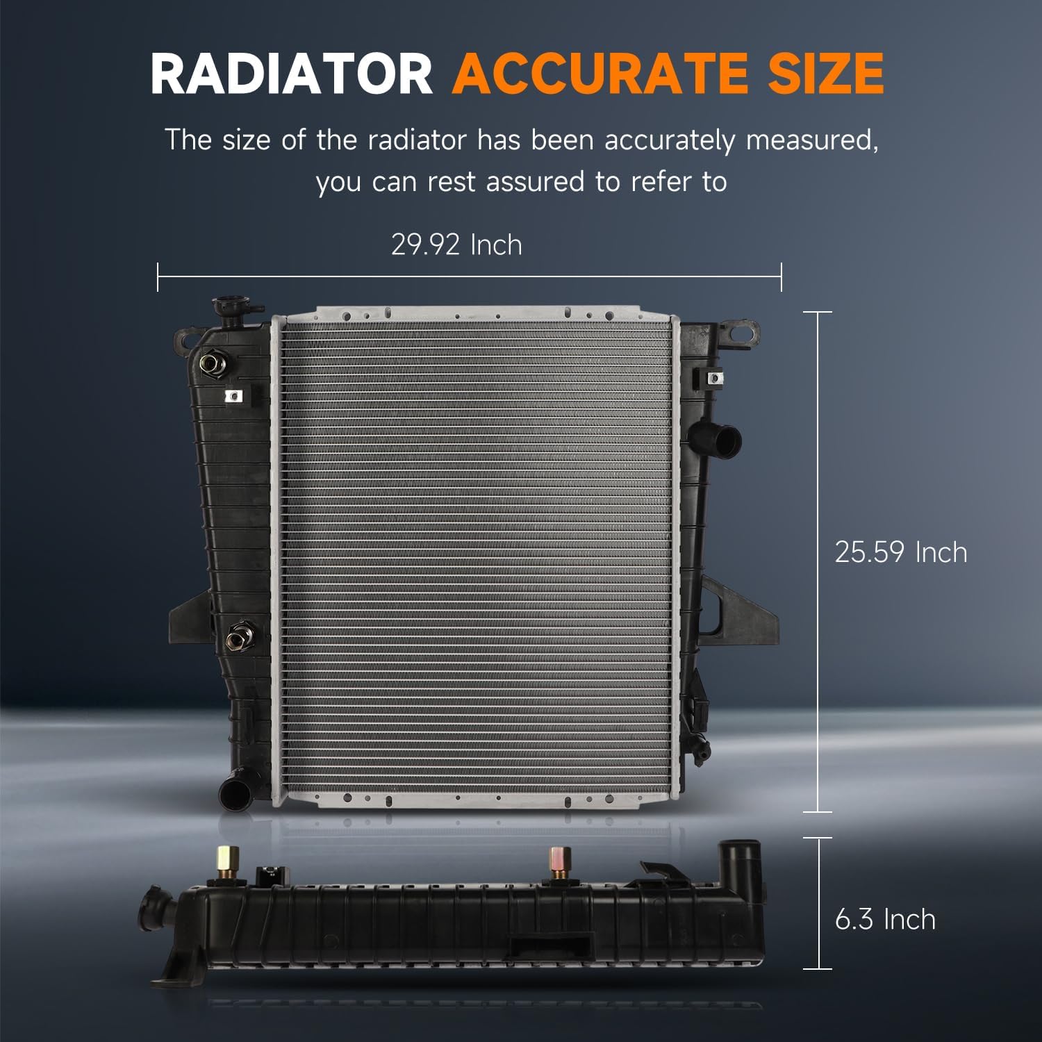 OCPTY 1722 Radiator fit for 1995-1997 Ford Ranger 3.0L, 1995 1996 1997 for Ford Ranger 4.0L, 1995 1996 for Mazda B3000 3.0L, 1995 1996 1997 for Mazda B4000 4.0L Replacement CU1722,1721,CU1721