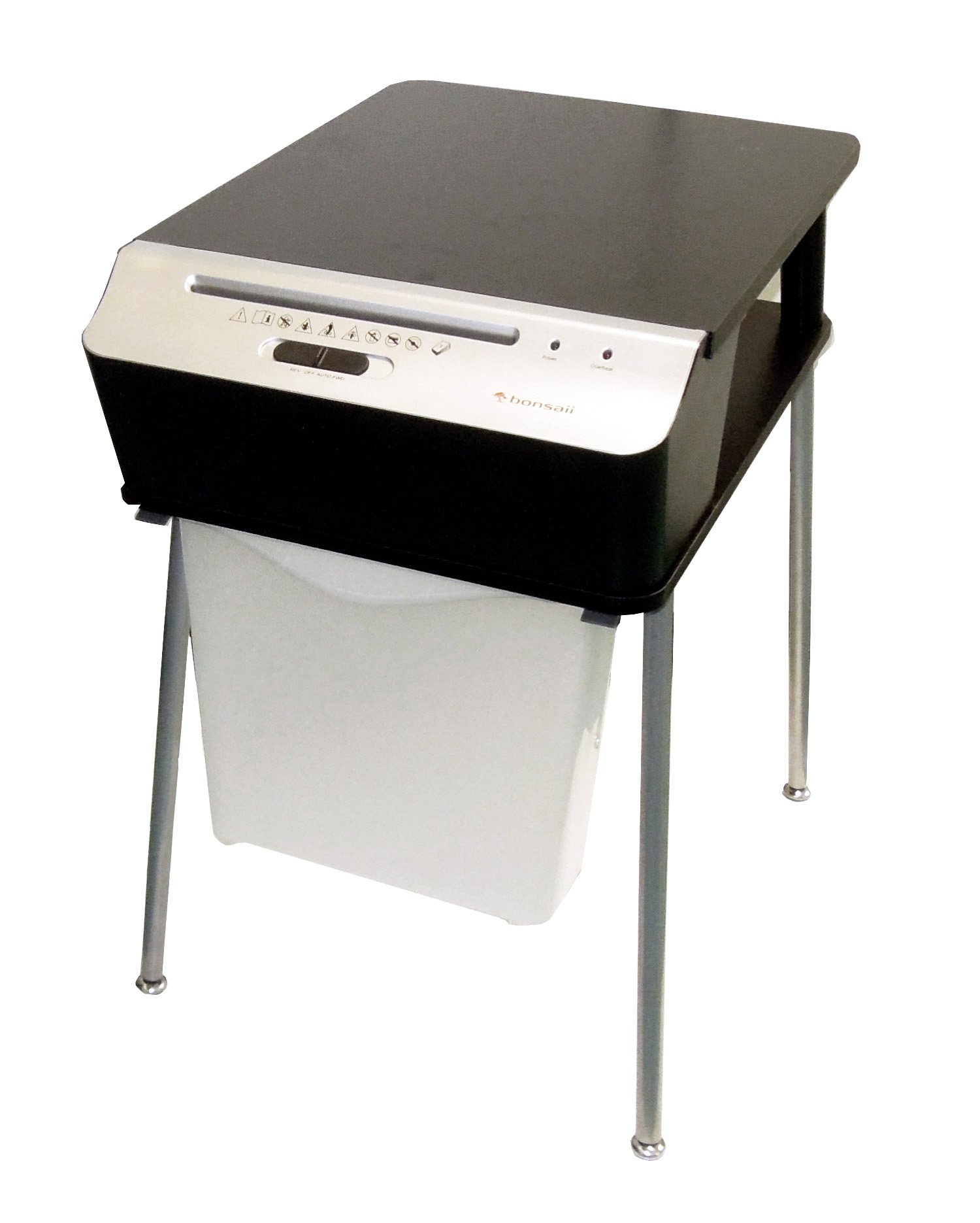 Bonsaii 510909 - Distruggidocumenti Doc Shred Fit | Tavolo per stampante | Taglio a particelle | 7 fogli | 10 litri | Dimensioni particelle 4 x 40 mm (P-4) | Dimensioni (lunghezza x larghezza x