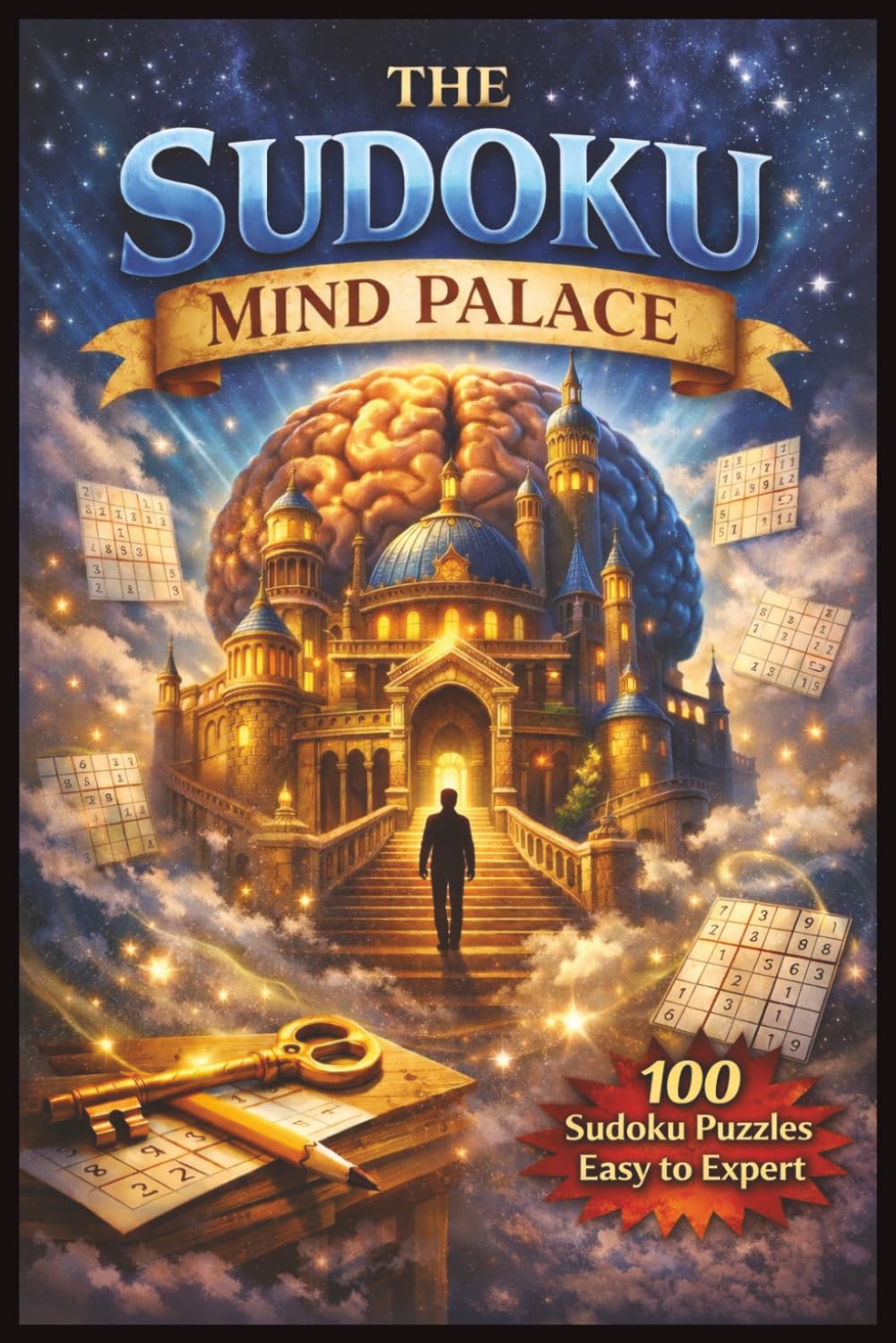 The Sudoku Mind Palace: 100 Sudoku Puzzles for Adults – Easy to Hard Brain Teaser Games