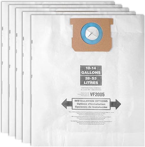 Miniatura 8 de 10 paquetes de bolsas de alta eficiencia para recolección de polvo tipo H 9067133 bolsas de vacío desechables para aspiradora de 5 a 8 galones,