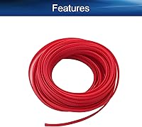 Vista 20 de Bettomshin 1Pc 16.4Ft(5m) Cable Management Sleeve, 5/16"(8mm) Width PET Red Cord Protector, Wire Loom Tube Insulated Split Sleeving for USB Cable