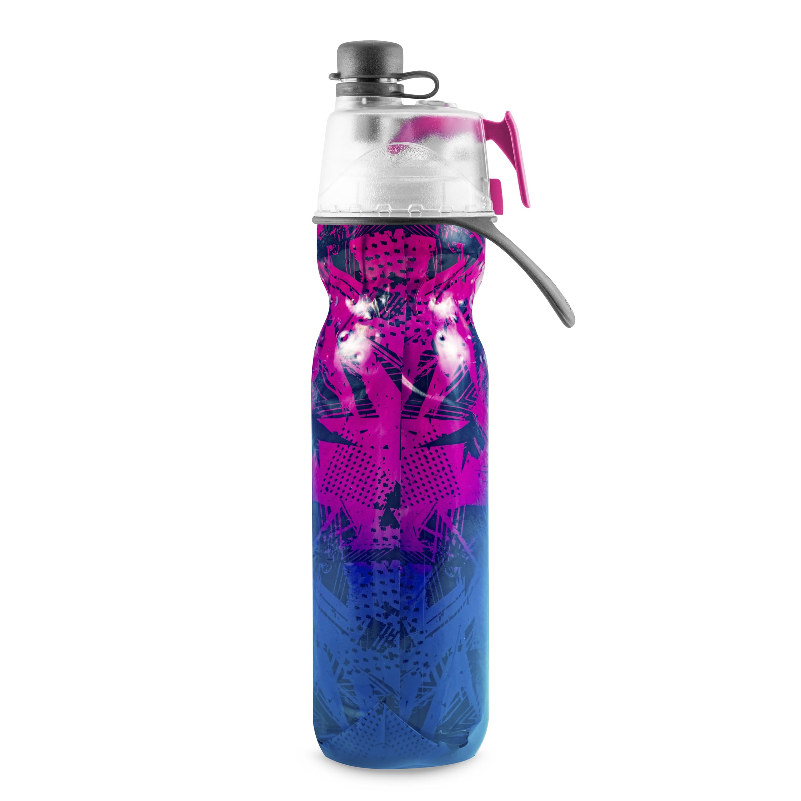 O2COOL Mist N Sip 567 g Misting Sport-Trinkflasche, Ombré-Prisma, Rosa