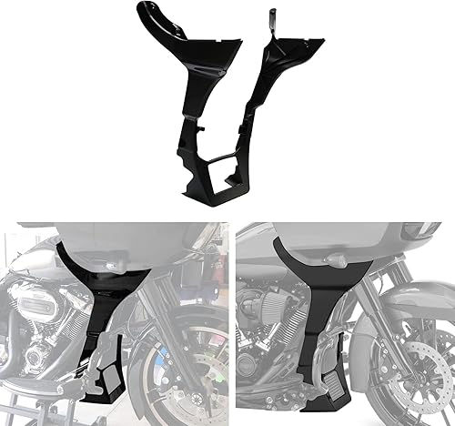 Miniatura 8 de Cubierta de alerón de carenado negro sin pintar para Harley Road Glide FLTRX FLTRXS Road Glide Special FLTRXS 2017-2023