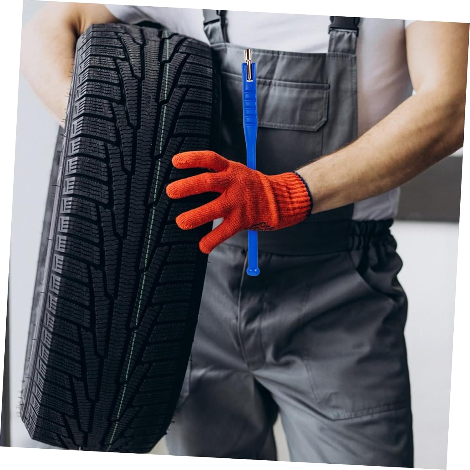 SOLUSTRE 5sets Tire Valve Core Remover Tool Kit Tire Valve Stem Installer for Cars Trucks and Motorcycles
