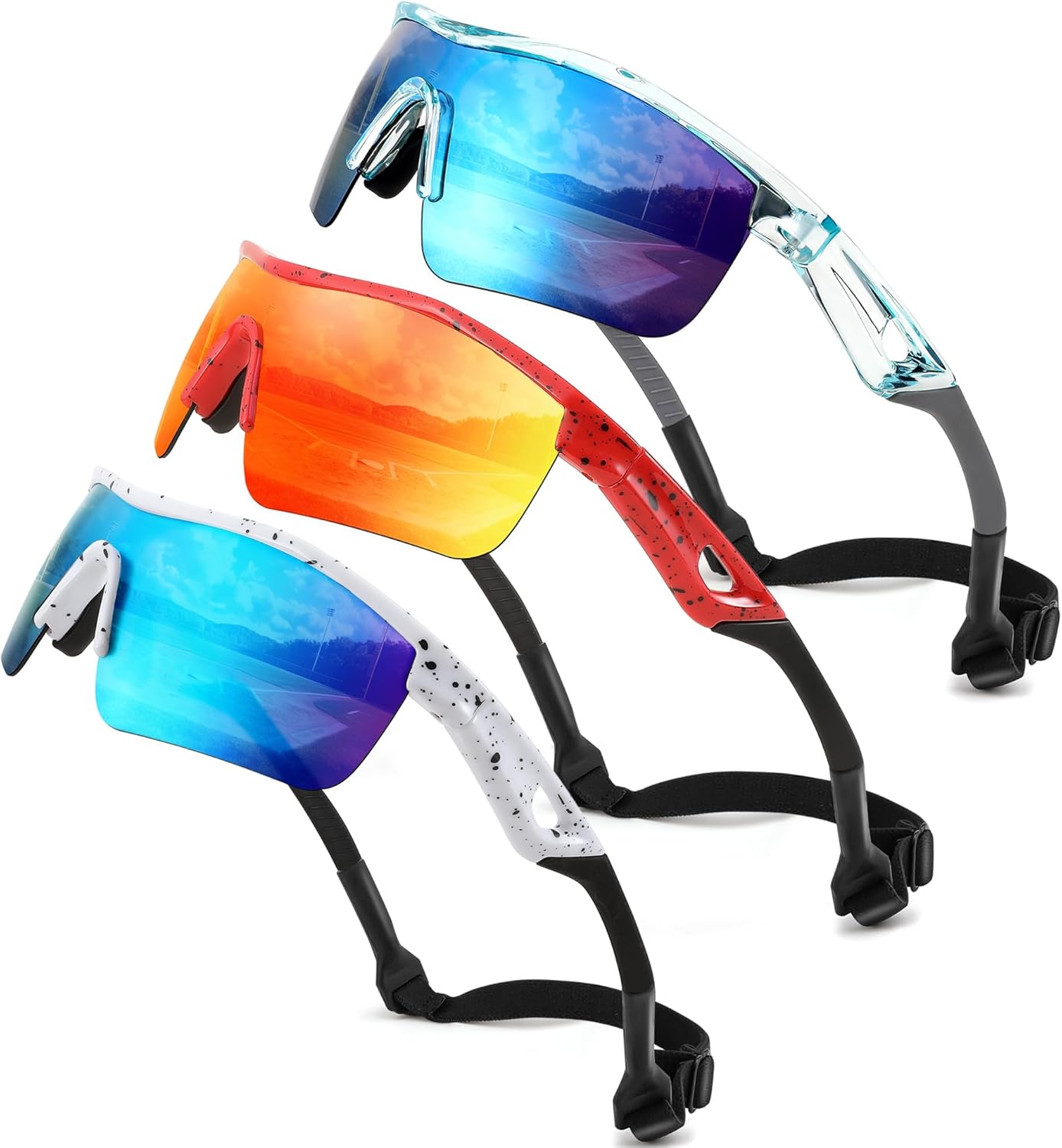 FEISEDY Kids Teens Baseball Polarized Sunglasses Sports TR90 Frame Boys Girls Cycling B2454