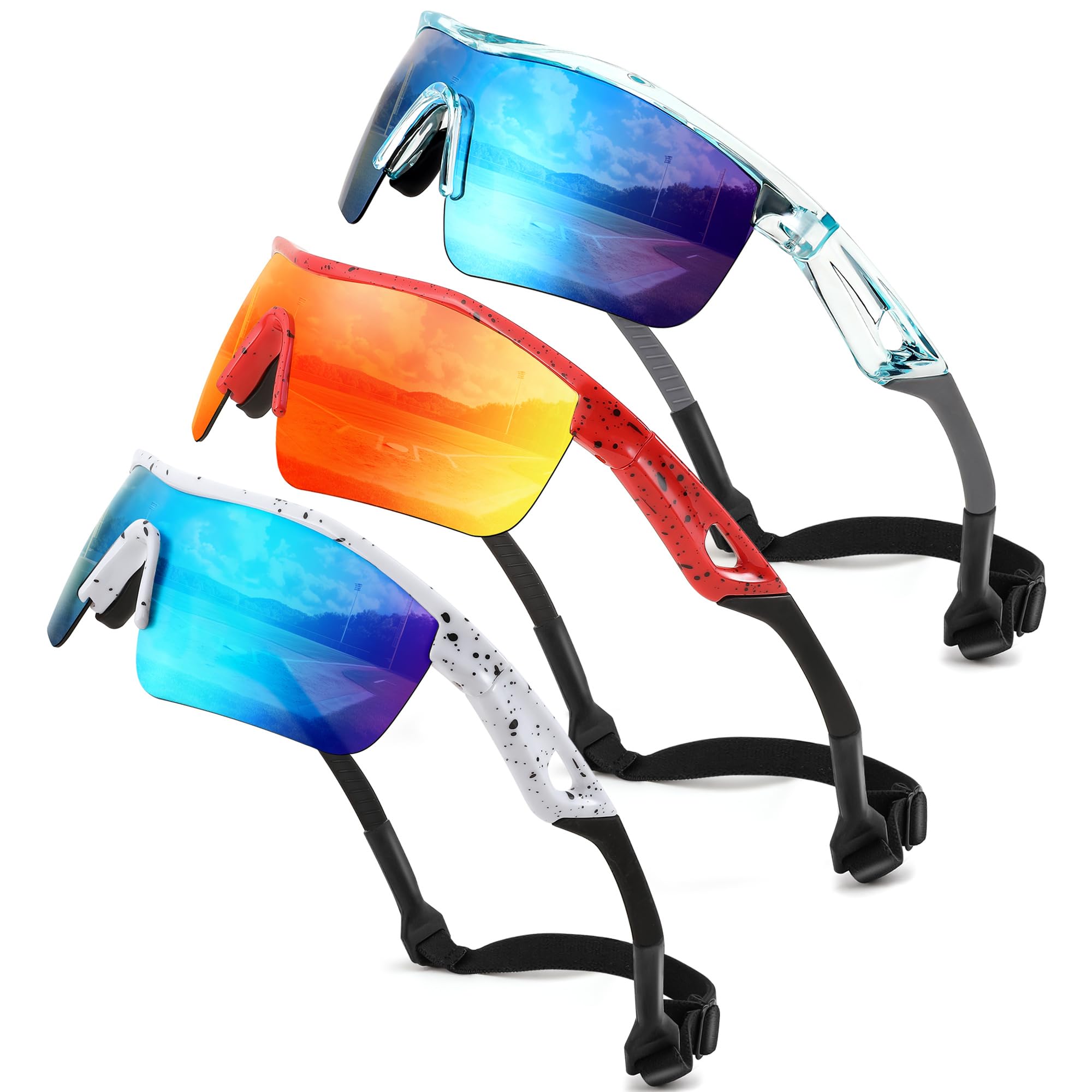 FEISEDY Kids Polarized Sports Sunglasses, TR90 UV400 Baseball Cycling