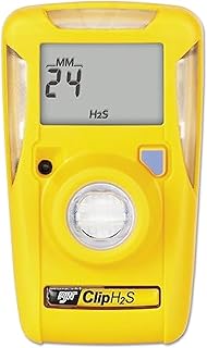 BW Technologies/Honeywell Analytics BWC2-H BW Clip Single-Gas Detector, Hydrogen Sulfide (H2S), Yellow