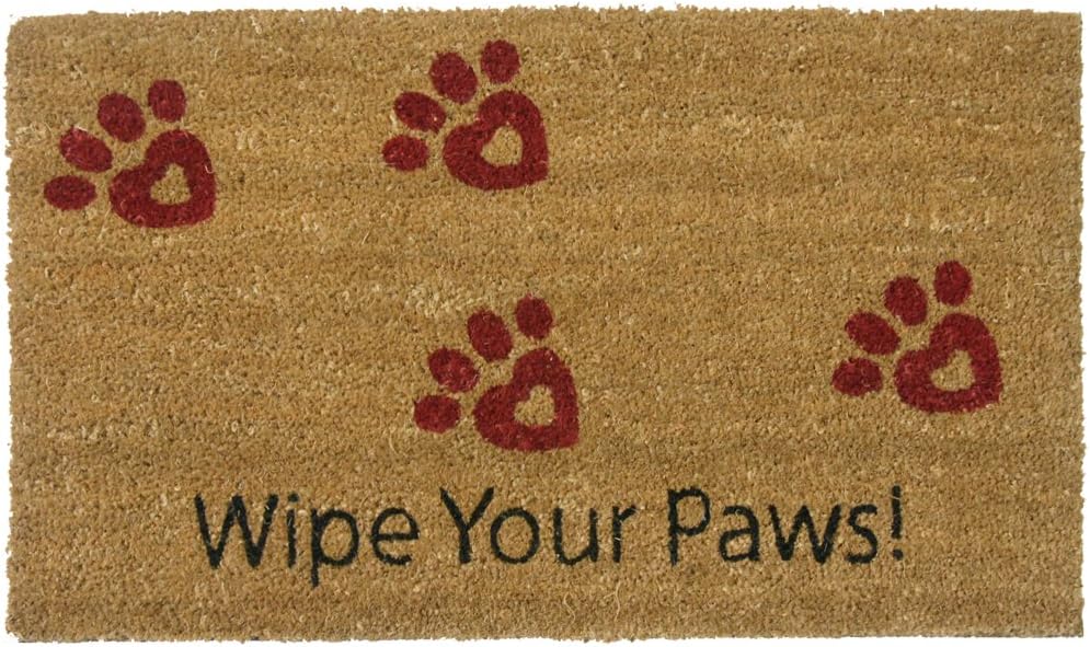 RubberCal Wipe Your Paws! Animal Doormats, 18 x 30Inch