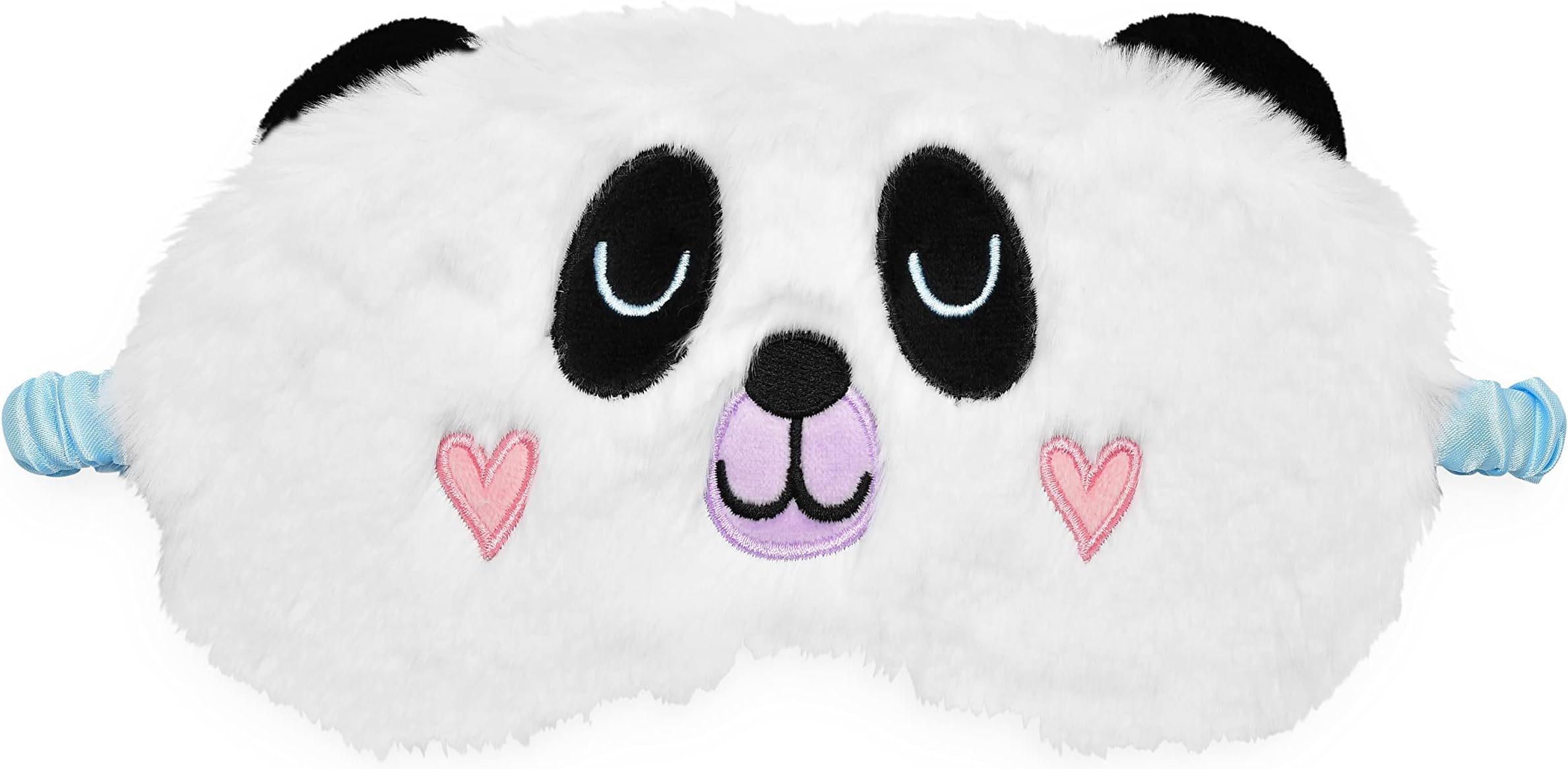 iscreamBedtime Besties Satin-Lined Embroidered Fur Sleep Mask for Girls - Fur Sleepy Panda