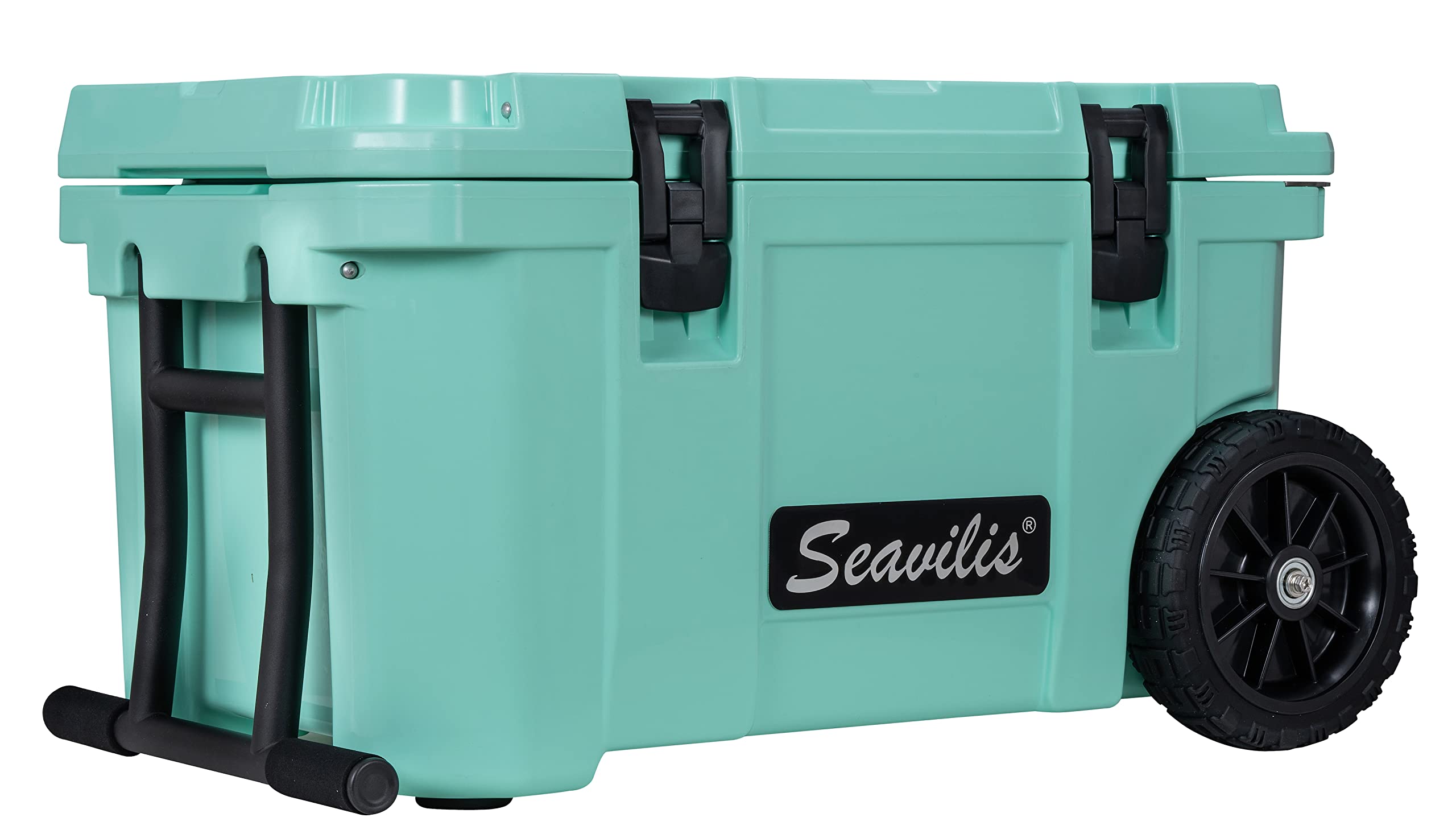 Seavilis Enfriador con ruedas y asa, resistente, 45 cuartos de galón, color verde