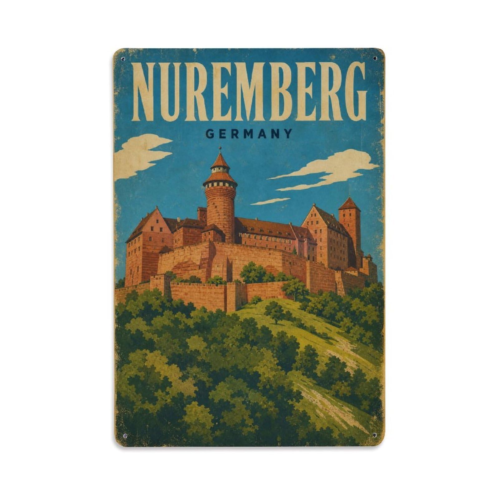 Travel Retro Germany Nuremberg Metal Tin Sign