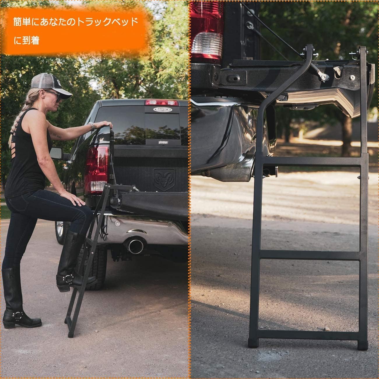 トラック リアラダー ピックアップカー汎用型折りたたみ式テールゲート