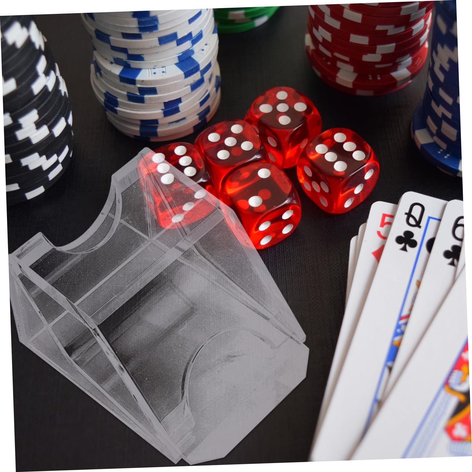 VICASKY Scarpa da Carte in Acrilico, Distributore per Texas Hold'em e Blackjack, Idrorepellente, Riutilizzabile, per Giochi da Tavolo e Sale da Gioco