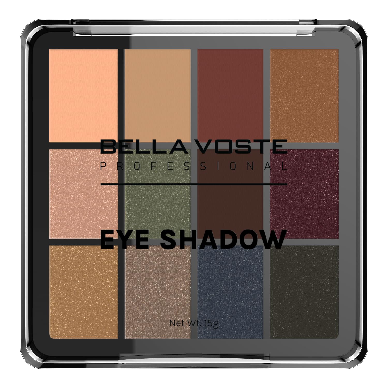 Bella Voste Professional Eyeshadow - 12 in 1 Mesmerizing Colors Palette | Nude, Matte, Shimmer | Rich Colour | High Pigmentation (BVES103)-image-41