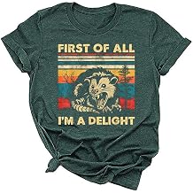 Opossum Shirt for Women 90s Cute Opossum Lover Tarot Card Retro Aesthetic Graphic Tee Tops