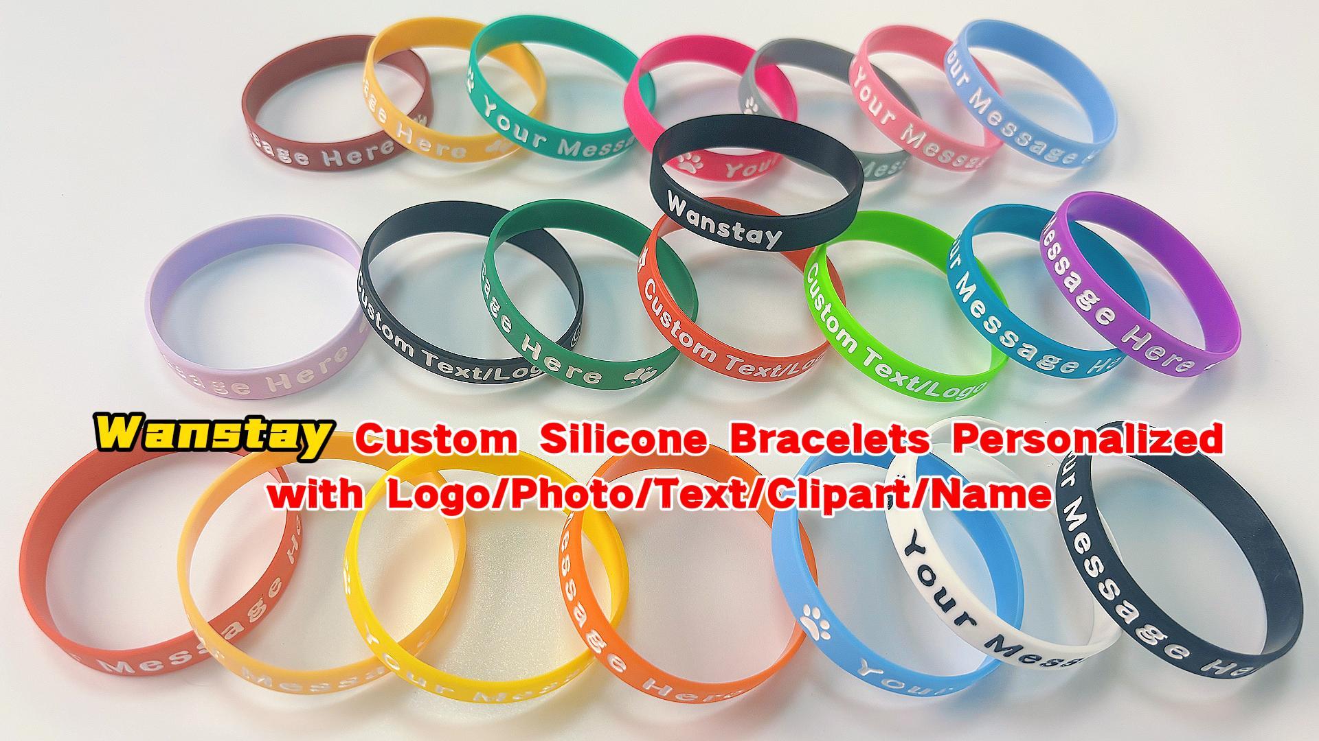 Pulseras de goma inspiradoras de colores para niños, estudiantes, suministros de fiesta, Silicona Caucho Pulseras de goma inspiradoras de colores para niños, estudiantes, suministros de fiesta, Silicona Caucho