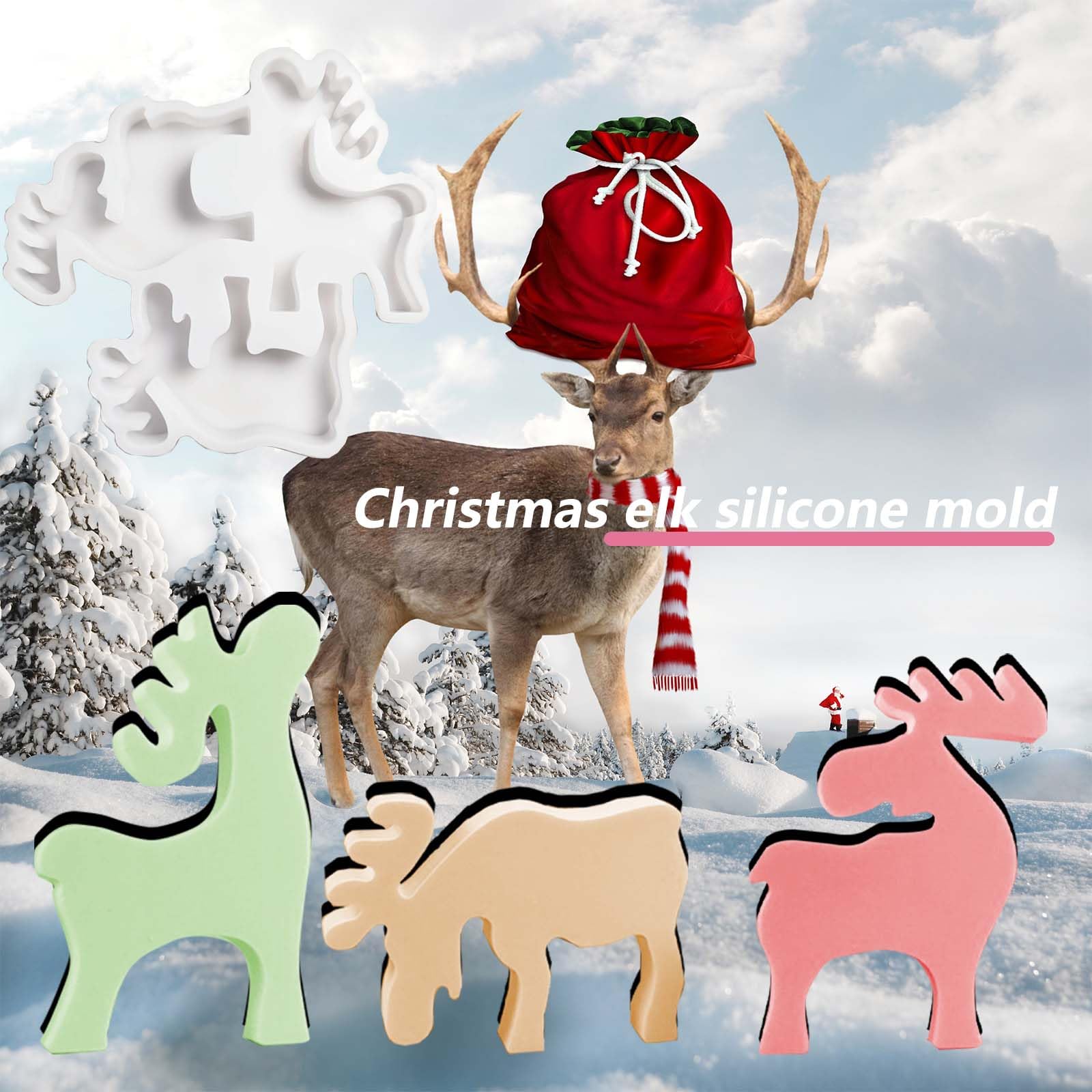 Cupcake Christmas Tree Candle Silicone Mold - 3D Candle Mold - Boowan Nicole - View #3