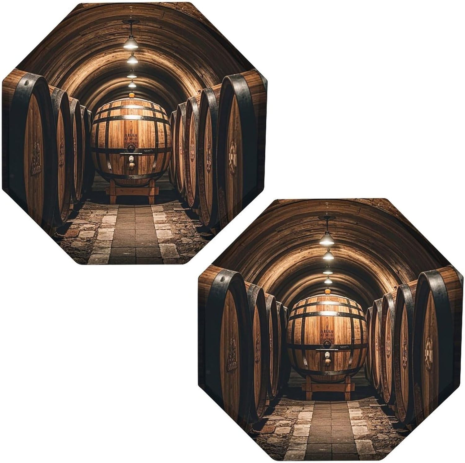 Ctagon Metal Sign for Home, Modern Display Plate for Kitchen, Oak Barrels for Storing Wine Plates Accent Hanging Wall Decorations 3PCS for Living Room, Bedroom, Hallway, Hotel