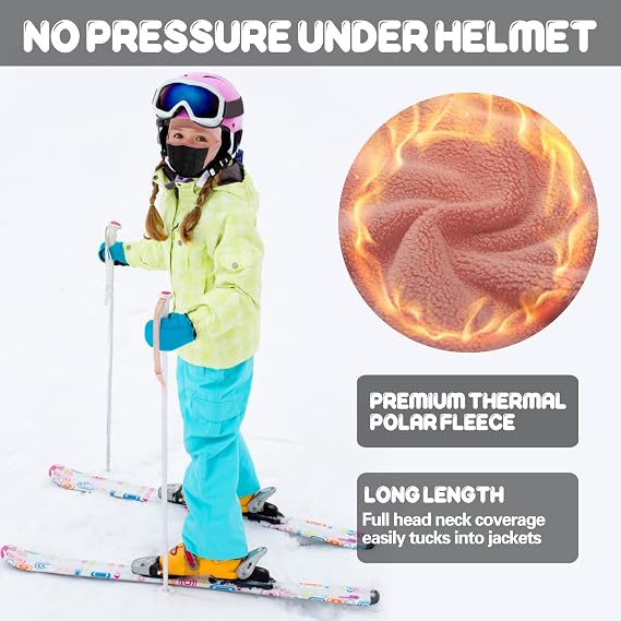 Kids Balaclava Ski Mask Winter Breathable Face Mask for Boys Girls Windproof Neck Warmer for Skiing, Running, Cycling