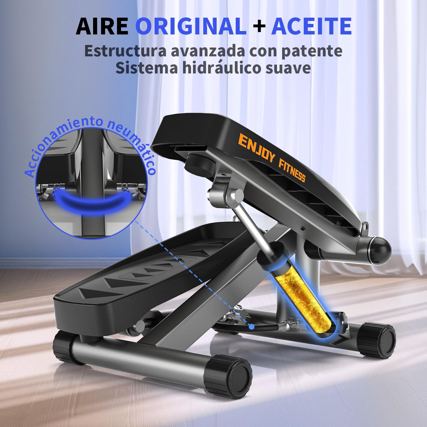 Vannect Mini 2 en 1 Stepper Fitness Casa,Máquina trepadora de elevación con Cuerda de Resistencia,Trainer para Principiantes y usuarios avanzados de hasta 150 kg