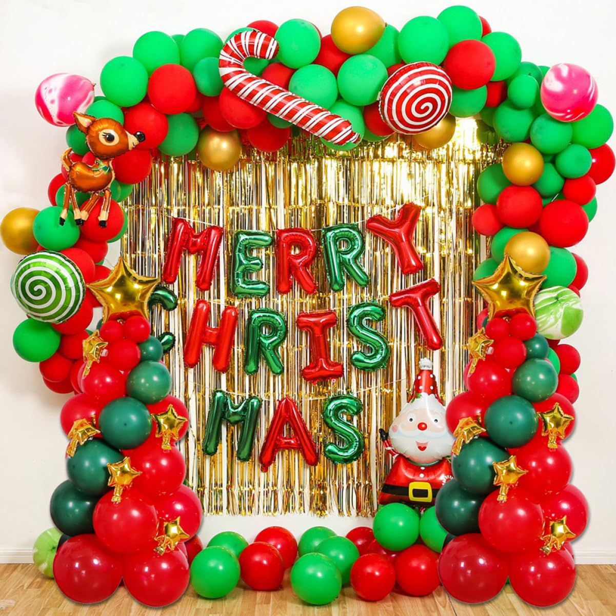 Toyvian 2sets Palloncini Di Natale e Kit Decorazioni Per Feste Natalizie Facile Da Assemblare Per Ghirlande e Atmosfera Festiva