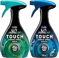 Febreze Unstopables Touch Fabric Spray & Odor Fighter, Fresh & Breeze, 16.9 oz Twin Pack - Touch-Activated Freshness