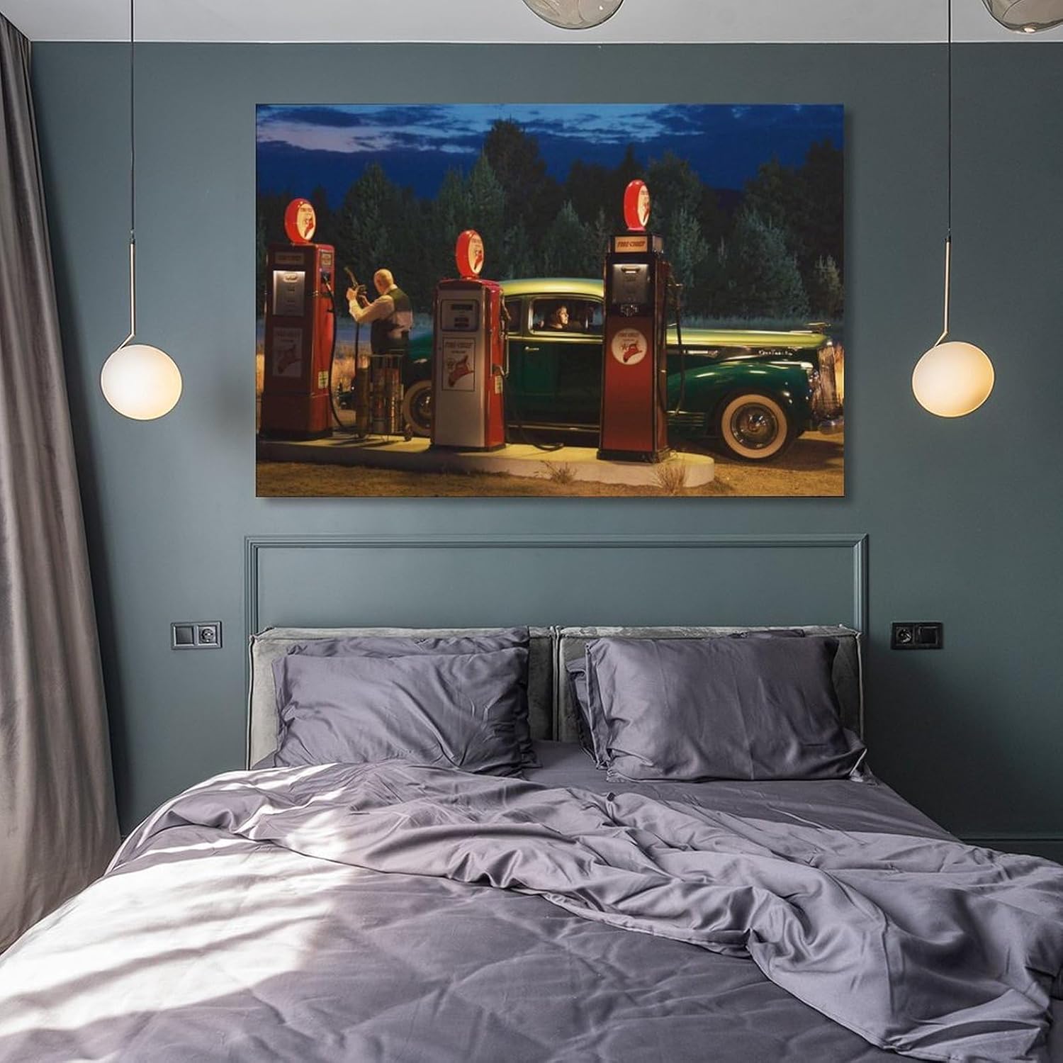 Edward Hopper - Gas Station Prints Wall Art Poster Art Poster Canvas Painting Decor Wall Print Photo Gifts Home Modern Decorative Posters Picture Frame 12x18inch(30x45cm)
