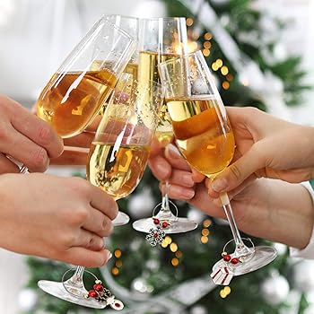 Amazon.co.jp: ワイングラスチャーム クリスマステーマワイングラス