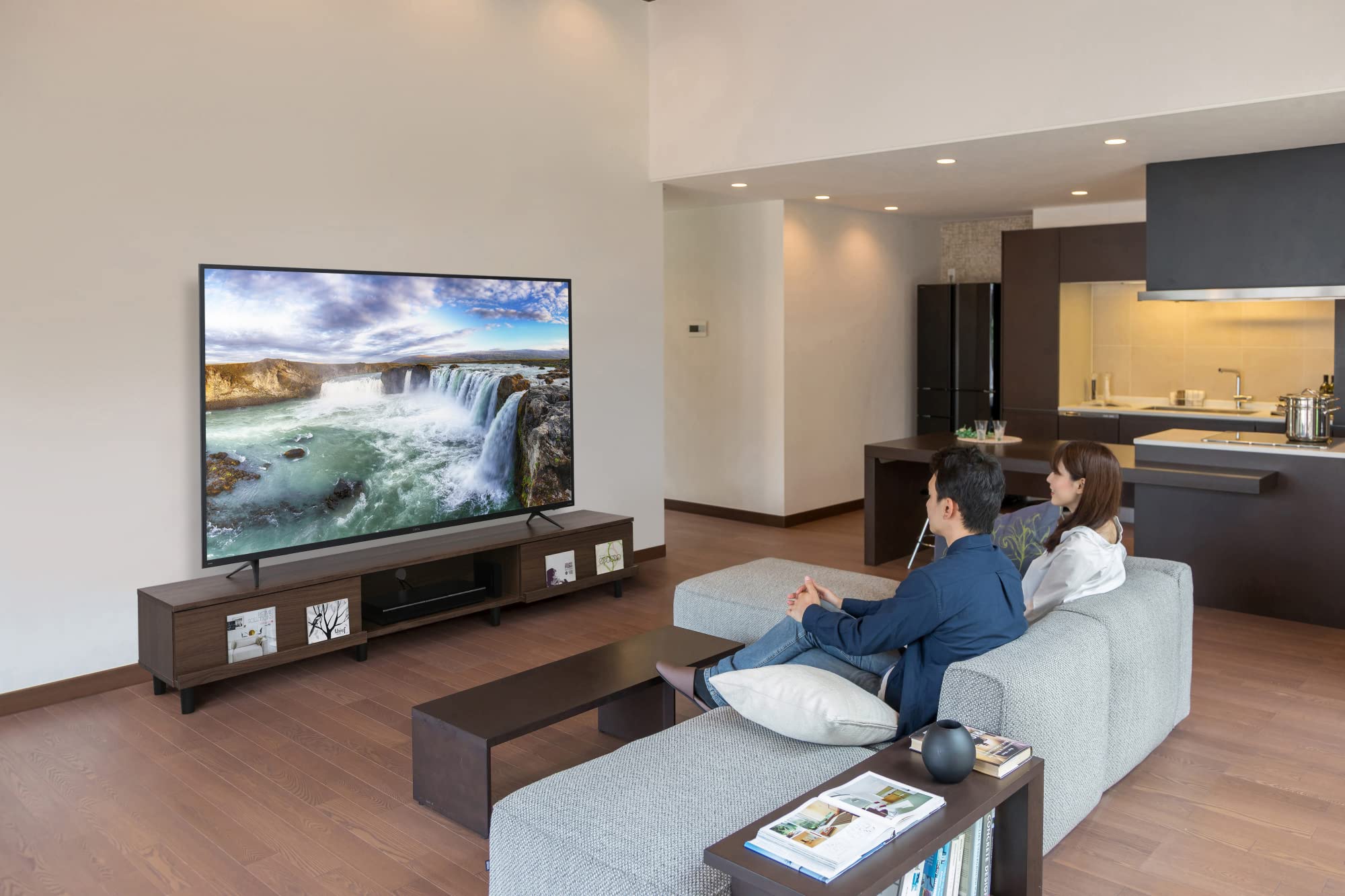 Iris Ohyama, Mobile TV/TV da banco/Mobile TV/Mobile TV con ripiano/Mobile TV in legno/mobili tv, TV : 73 pollici, Ufficio, Casa - TV cabinet/shelf - BAB-180A - Marrone