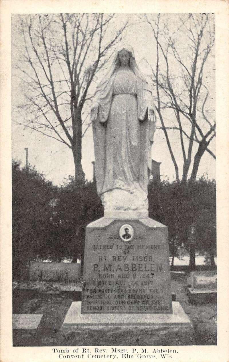 Elm Grove Wisconsin Convent Cemetery Abbelen Tomb Antique