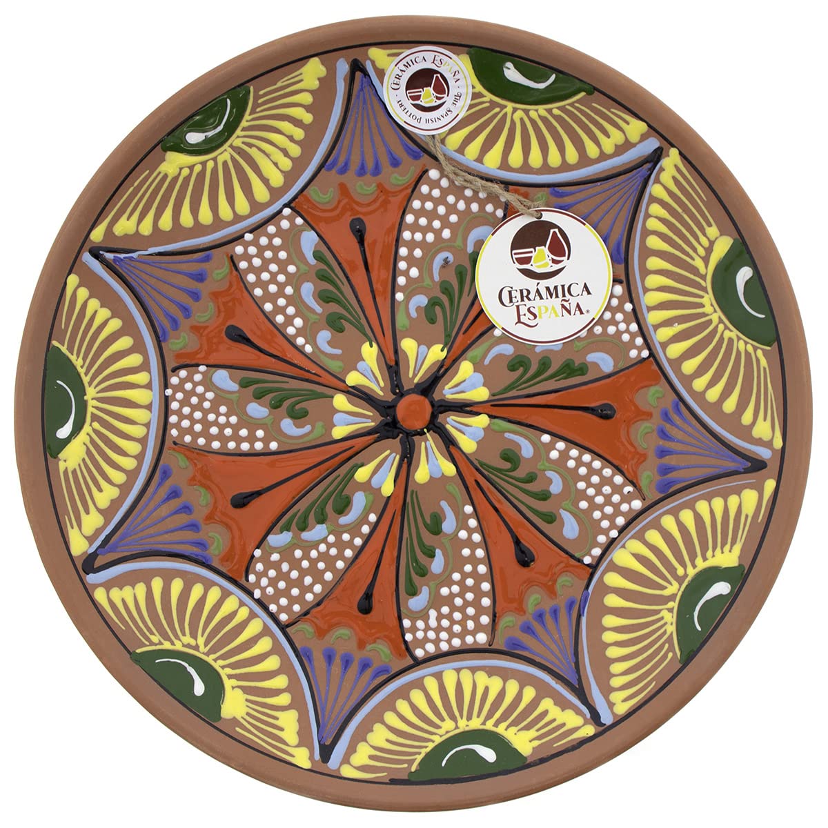 CERÁMICA ESPAÑA Plato decorativo pared Modelo D31 21x21x2.5 cm