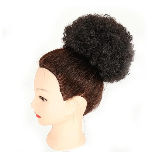 Miniatura 2 de THEMIS HAIR Cola de caballo afro con cordón y clips, extensiones de cabello para mujeres negras, niños y niñas, cabello sintético instantáneo,