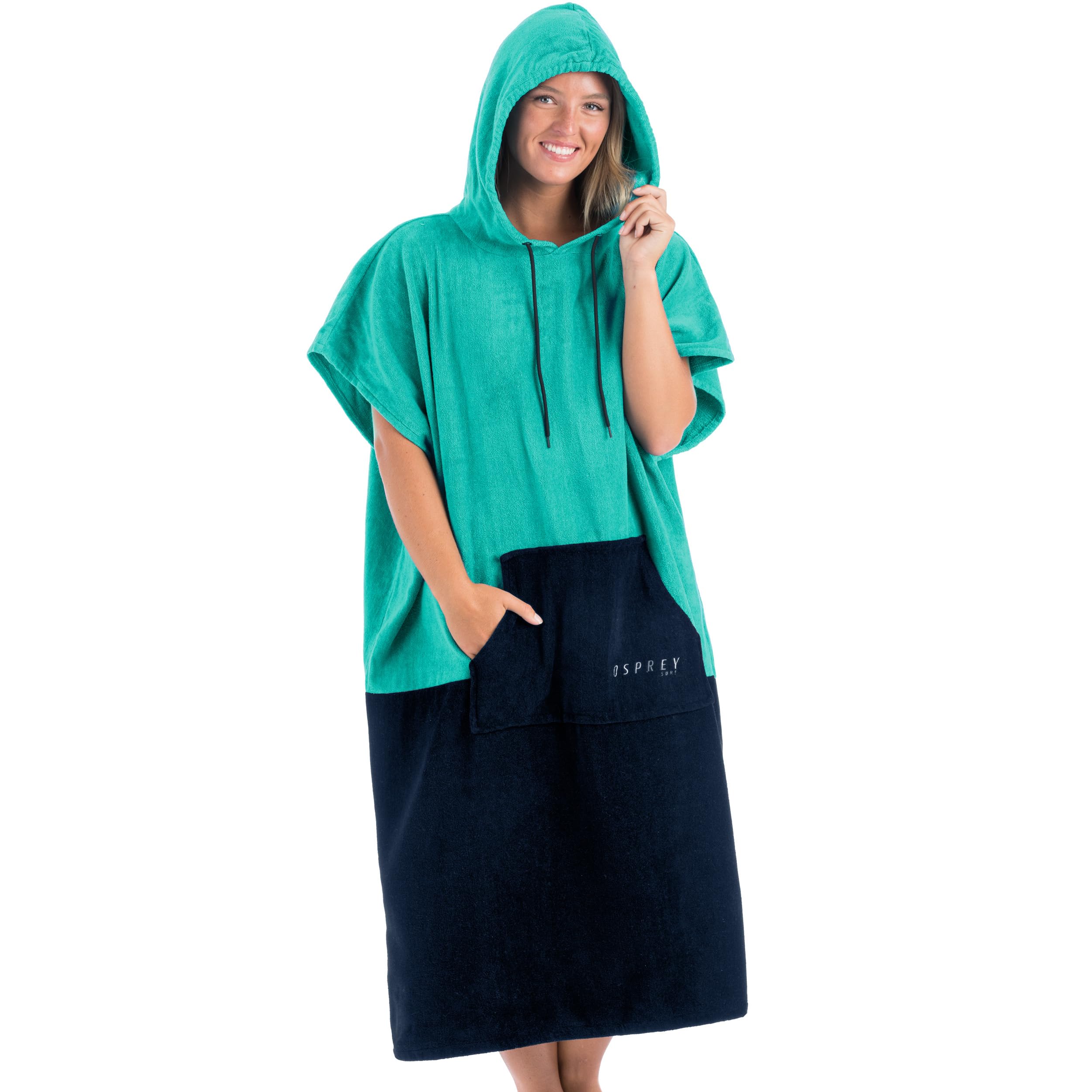 Osprey Poncho de Toalla Unisex con Capucha para Surf, Bata cambiadora de Playa para Hombre y Mujer, con diseño de guardapolvo