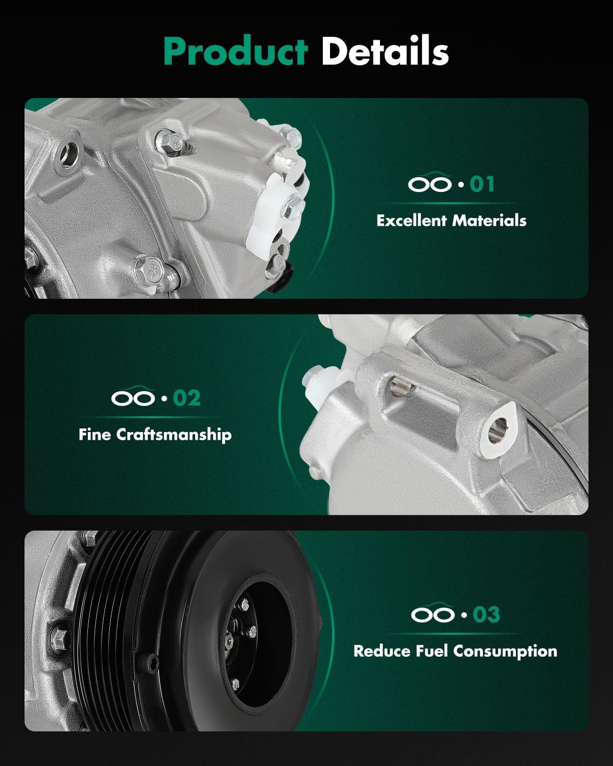 SCITOO AC Compressor for 2009-2016 for Toyota Highlander 2.7L for Toyota Venza 2.7L