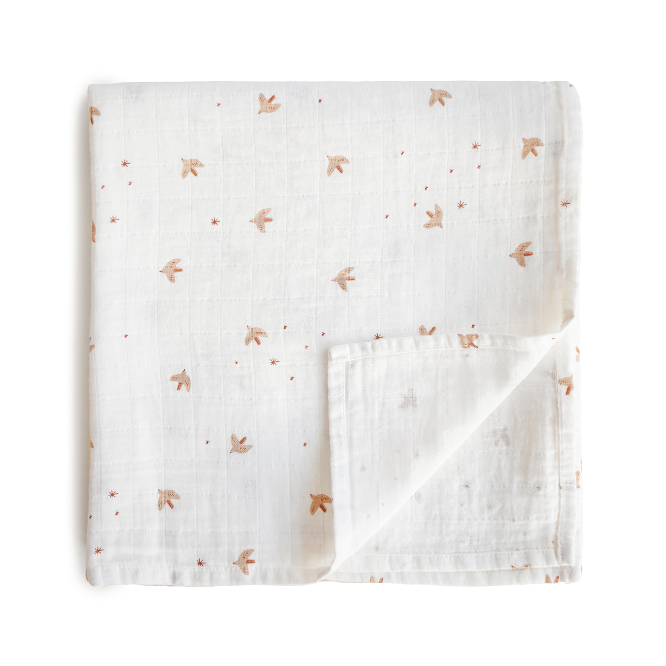 Couverture d'emmaillotage Mushie en coton organique de qualité danoise