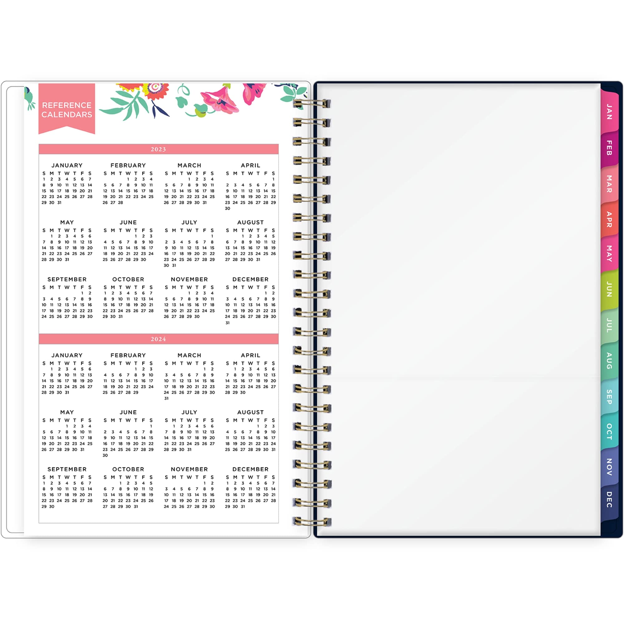 Blue Sky Day Designer for Blue Sky 2023 Weekly and Monthly Planner, 5" x 8", Clear Pocket Cover, Wirebound, Peyton Navy (103620-23) - Image 4