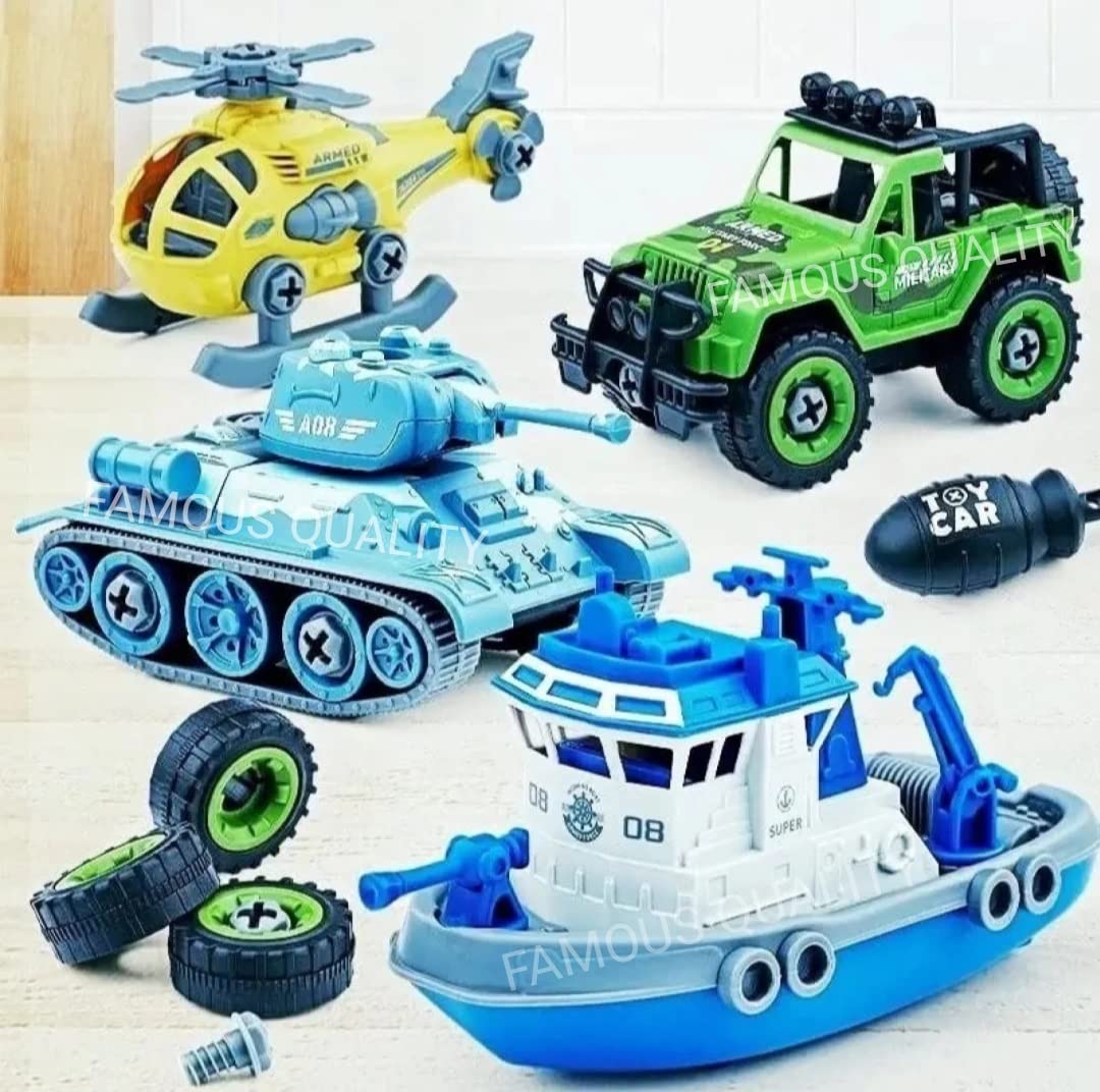 FAMOUS QUALITY New Take Apart Toys- DIY Military Army Car Toy, Birthday Gifts for Boys 3-8 Year Old - (4 Pack) (B0BMG71TV2) Amazon Price History, Amazon Price Tracker